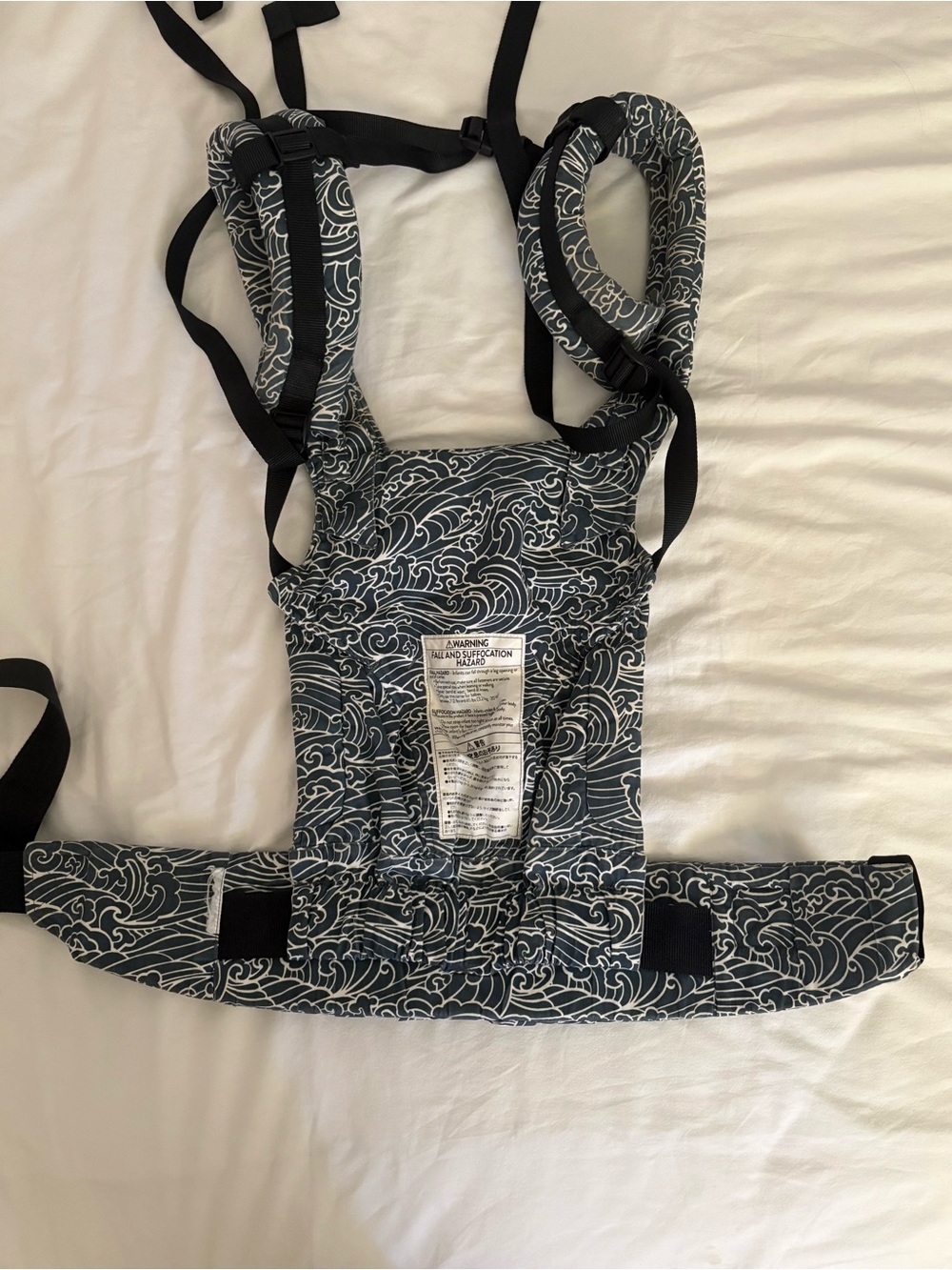 Tula Carrier Splash Dark Blue Wave Print EUC - Picture 5 of 5